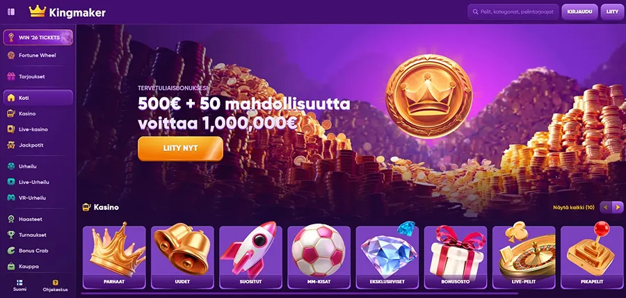 Kingmaker online casino