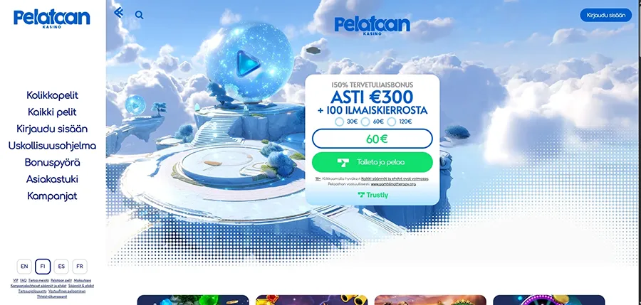 Pelataan online casino